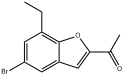 1-(5-bromo-7-ethyl-2-benzofuryl)ethan-1-one 구조식 이미지