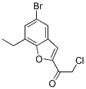 1-(5-bromo-7-ethyl-2-benzofuryl)-2-chloroethan-1-one  구조식 이미지
