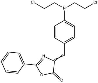 4-(4-(BIS-(2-CHLOROETHYL)AMINO)BENZYLIDENE-2-PHENYL-OXAZOLINE-5-ONE 구조식 이미지