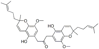 [5-Hydroxy-8-methoxy-2-methyl-2-(4-methyl-3-pentenyl)-2H-1-benzopyran-6-yl](methyl) ketone 구조식 이미지