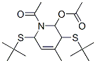 2-Acetoxy-1-acetyl-3,6-di(tert-butylthio)-4-methyl-1,2,3,6-tetrahydropyridine 구조식 이미지