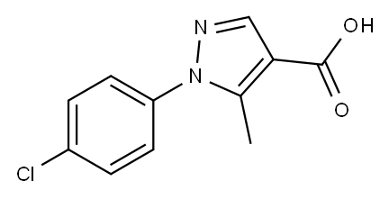 1-(4-CHLOROPHENYL)-5-METHYL-1H-PYRAZOLE-4-CARBOXYLIC ACID 구조식 이미지