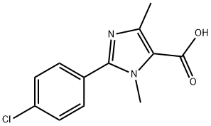 2-(4-CHLOROPHENYL)-1,4-DIMETHYL-1H-IMIDAZOLE-5-CARBOXYLIC ACID Structure