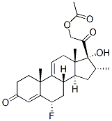 6alpha-fluoro-17,21-dihydroxy-16alpha-methylpregna-4,9(11)-diene-3,20-dione 21-acetate  Structure