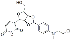 2'-O,3'-O-[p-[(2-클로로에틸)메틸아미노]벤질리덴]우리딘 구조식 이미지