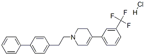 1-(2-BIPHENYL-4-YLETHYL)-4-[3-(TRIFLUOROMETHYL)PHENYL]-1,2,3,6-TETRAHYDROPYRIDINE HYDROCHLORIDE Structure
