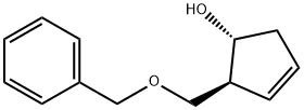 (1s-trans)-2-[(phenylmethoxy)methyl]-3-cyclopenten-1-ol 구조식 이미지
