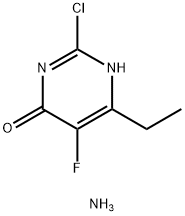 2-Chloro-6-ethyl-5-fluoro-4-hydroxy  pyrimidine  ammonium  salt Structure