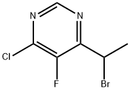 6-(1-Bromoethyl)-4-chloro-5-fluoropyrimidine 구조식 이미지