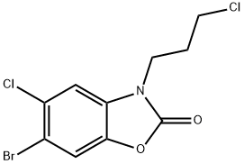 2-Benzoxazolinone, 6-bromo-5-chloro-3-(3-chloropropyl)- Structure