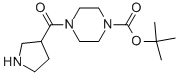1-PIPERAZINECARBOXYLIC ACID, 4-(3-PYRROLIDINYLCARBONYL)-, 1,1-DIMETHYLETHYL ESTER Structure
