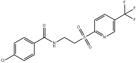 4-Chloro-N-[2-[[5-(trifluoromethyl)-2-pyridinyl]sulfonyl]ethyl]benzamide 구조식 이미지
