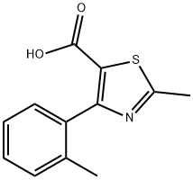 2-메틸-4-(2-메틸페닐)-5-티아졸카르복실산 구조식 이미지