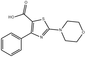 2-Morpholin-4-yl-4-phenyl-thiazole-5-carboxylic	acid Structure