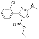 4-(2-클로로페닐)-2-(디메틸아미노)-5-티아졸탄산에틸에스테르 구조식 이미지