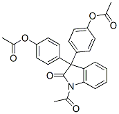 4,4'-(1-acetyl-2-oxoindolin-3-ylidene)diphenyl di(acetate)  Structure