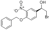 (R)-1-(4-벤질옥시-3-니트로페닐)-2-브로모에탄올 구조식 이미지