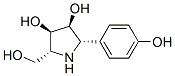 3,4-Pyrrolidinediol, 2-(hydroxymethyl)-5-(4-hydroxyphenyl)-, (2R,3R,4S,5S)- Structure