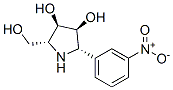 3,4-Pyrrolidinediol, 2-(hydroxymethyl)-5-(3-nitrophenyl)-, (2R,3R,4S,5S)- Structure