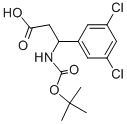 3-TERT-BUTOXYCARBONYLAMINO-3-(3,5-DICHLORO-PHENYL)-PROPIONIC ACID Structure