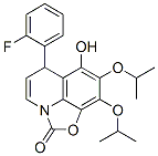 2H,6H-Oxazolo[5,4,3-ij]quinolin-2-one,  6-(2-fluorophenyl)-7-hydroxy-8,9-bis(1-methylethoxy)- Structure