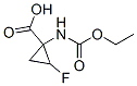 Cyclopropanecarboxylic acid, 1-[(ethoxycarbonyl)amino]-2-fluoro- (9CI) Structure