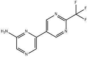 2-Pyrazinamine, 6-[2-(trifluoromethyl)-5-pyrimidinyl]- Structure