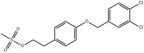 2-[4-(3,4-Dichlorobenzyloxy)-phenylethyl Methanesulfonate, Technical Grade Structure