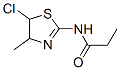 Propanamide,  N-(5-chloro-4,5-dihydro-4-methyl-2-thiazolyl)- Structure