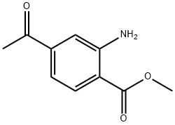 Benzoic acid, 4-acetyl-2-amino-, methyl ester (9CI) Structure