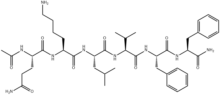 AC-GLN-LYS-LEU-VAL-PHE-PHE-NH2 Structure