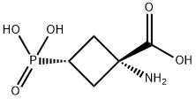 Cyclobutanecarboxylic acid, 1-amino-3-phosphono-, trans- (9CI) Structure