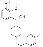 (R)-(+)-ALPHA-(3-HYDROXY-2-METHOXYPHENYL)-1-[2-(4-FLUORO-PHENYL)ETHYL]-4-PIPERIDINE METHANOL Structure