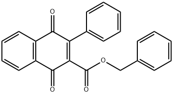 2-Naphthalenecarboxylic acid, 1,4-dihydro-1,4-dioxo-3-phenyl-,phenylMethyl ester Structure