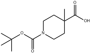 1-Boc-4-methylpiperidine-4-carboxylic acid Structure