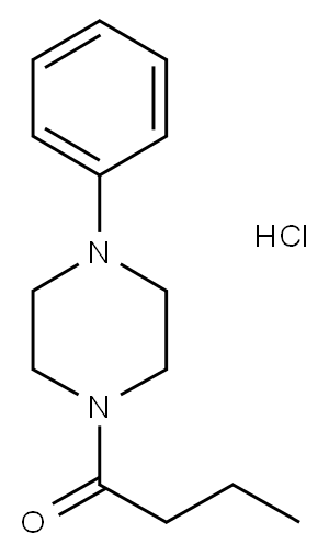 Piperazine, 1-butyryl-4-phenyl-, hydrochloride Structure