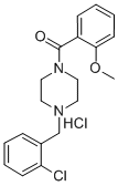 1-(o-Chlorobenzyl)-4-(o-methoxybenzoyl)piperazine hydrochloride 구조식 이미지