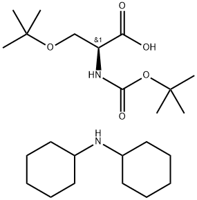 Boc-O-tert-butyl-L-serine dicyclohexylamine salt Structure