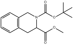 2,3(1H)-이소퀴놀린디카르복실산,3,4-디히드로-,2-(1,1-디메틸에틸)3-메틸에스테르 구조식 이미지