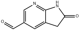 1H-Pyrrolo[2,3-b]pyridine-5-carboxaldehyde,2,3-dihydro-2-oxo- 구조식 이미지