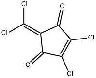 2,3-dichloro-5-(dichloromethylidene)cyclopent-2-ene-1,4-dione Structure
