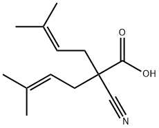 2-CYANO-5-METHYL-2-(3-METHYLBUT-2-ENYL)HEX-4-ENOIC ACID Structure
