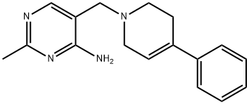 5-[(3,6-DIHYDRO-4-PHENYL-1(2H)-PYRIDINYL)METHYL]-2-METHYL-4-PYRIMIDINAMINE DIHYDROCHLORIDE Structure