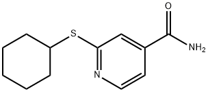 2-(CYCLOHEXYLTHIO)-PYRIDINE-4-CARBOXAMIDE Structure