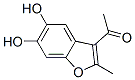 Ethanone, 1-(5,6-dihydroxy-2-methyl-3-benzofuranyl)- (9CI) Structure