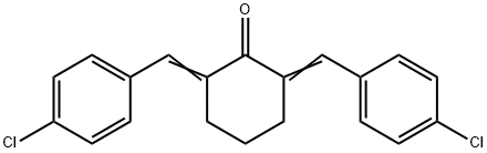 2,6-비스(4-클로로벤질리덴)사이클로헥산-1-온 구조식 이미지