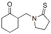 Cyclohexanone,  2-[(2-thioxo-1-pyrrolidinyl)methyl]- Structure