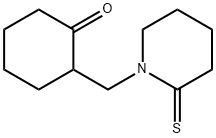 Cyclohexanone,  2-[(2-thioxo-1-piperidinyl)methyl]- Structure