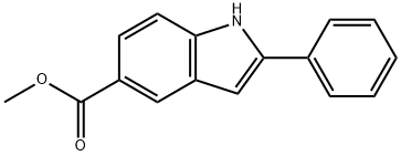 1H-INDOLE-5-CARBOXYLIC ACID, 2-PHENYL-, METHYL ESTER 구조식 이미지