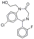 N1-(2-Hydroxyethyl) FlurazepaM Hydrochloride Structure